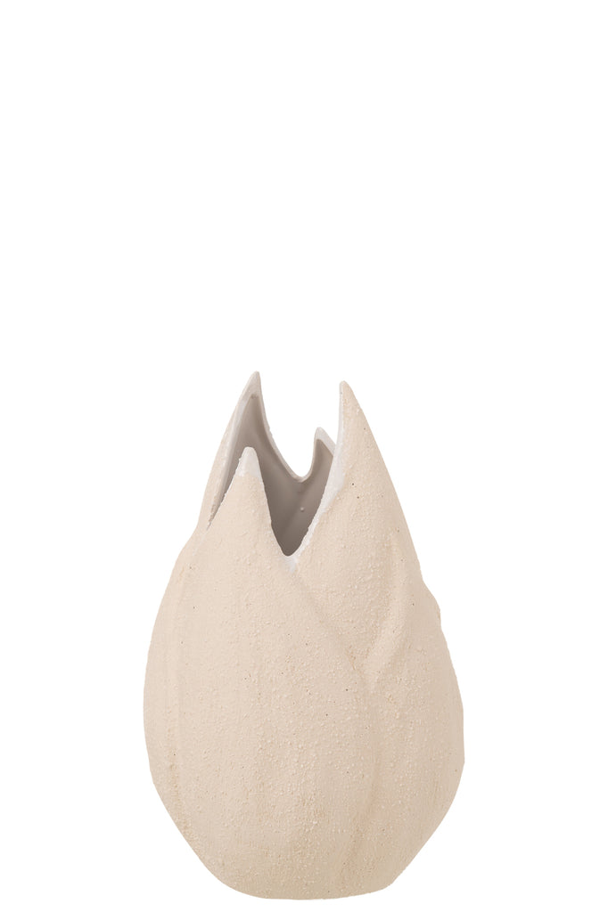 Vase Sand Ceramic Beige Large