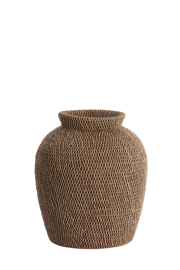 Vase deco 26x28 cm VENDIE brown