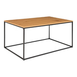 Hendriks - Vita Koffietafel - Zwart frame - Spaanplaat en melamine folie - 90x60x45 cm