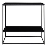 Eva - console tafel - zwart - staal en spaanplaat - 80x36x80 cm