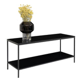 David - TV-tafel - zwart - staal en spaanplaat - 100x36x45 cm