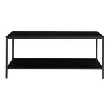 David - TV-tafel - zwart - staal en spaanplaat - 100x36x45 cm