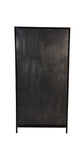 Vitrinekast Brooklyn - 90x40x180 - Natural Steel - Ijzer/glas