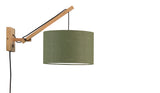 Wall lamp Andes bamboo nat./shade 32x20cm ecolin. gr.forest - S