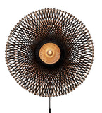 Wall lamp Kalimantan bamboo dia.87x20cm natural/black - L