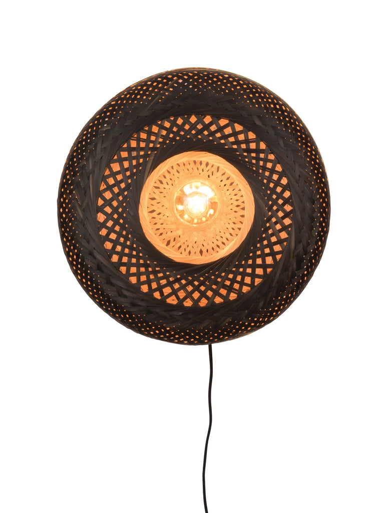 Wall lamp Palawan bamboo 40x15cm nat./black - S