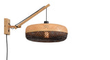 Wall lamp Palawan bamboo nat./shade 40x15cm nat./black - S