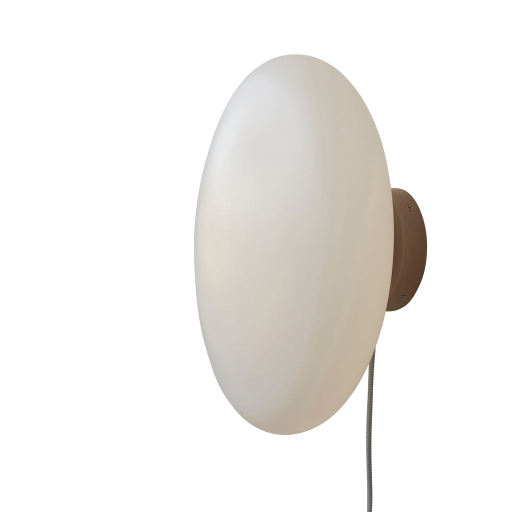 Wall lamp Sapporo glass white/sand - L