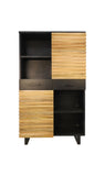 Wandkast Lille - acaciahout/ijzer  112x47x192 cm