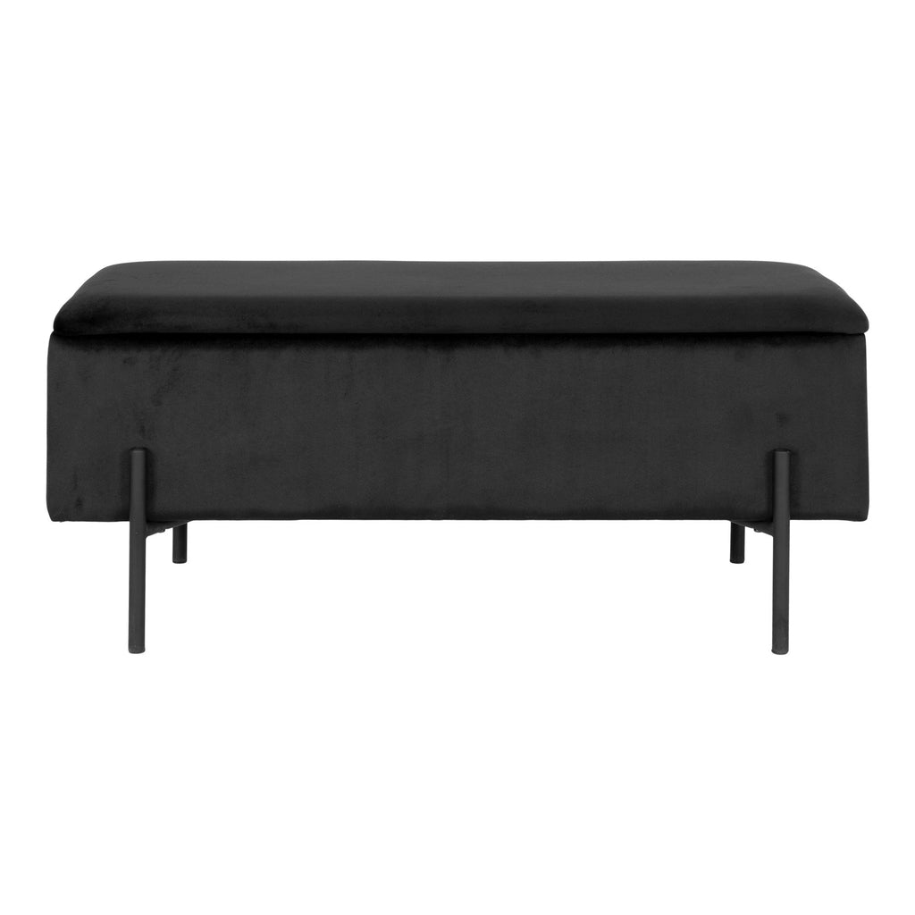 Harris - Sofa - Schwarz - Samt - 95x36,5 cm