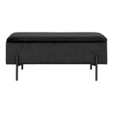 Harris - Sofa - Schwarz - Samt - 95x36,5 cm