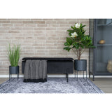 Harris - Sofa - Schwarz - Samt - 95x36,5 cm