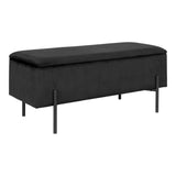 Harris - Sofa - Schwarz - Samt - 95x36,5 cm